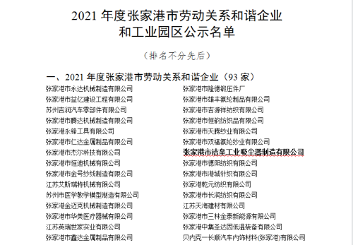 祝贺我司荣获2021年张家港市劳动关系协调企业_59博论坛网
